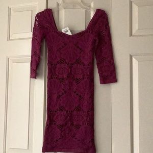 Free People deep purple spandex dress